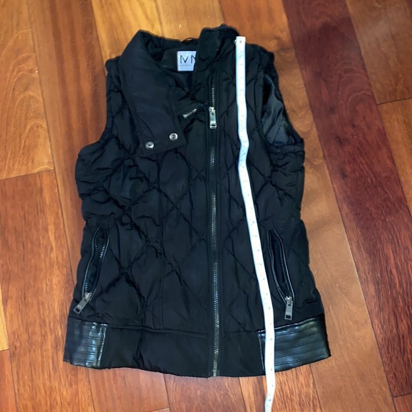 🎉HP🎉Marc NY Performance Quilted Puffer Vest Faux Leather Trim women’s Small - Picture 14 of 14